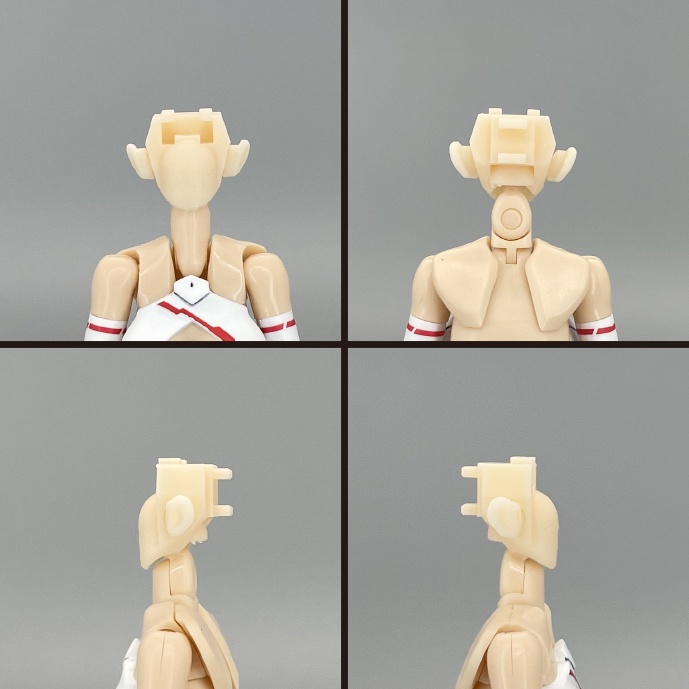 【朱羅専用】3mm穴ヘッド基部+耳セット(通常&エルフ)