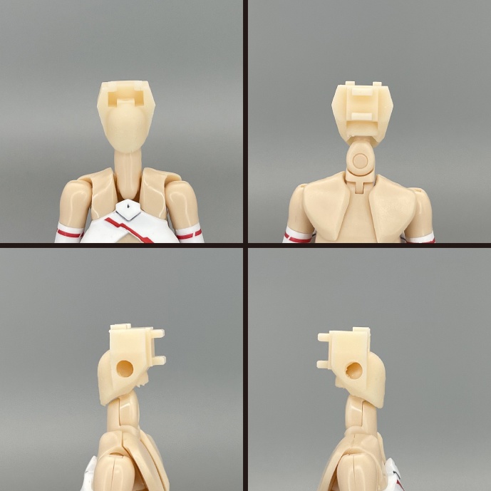 【朱羅専用】3mm穴ヘッド基部+耳セット(通常&エルフ)