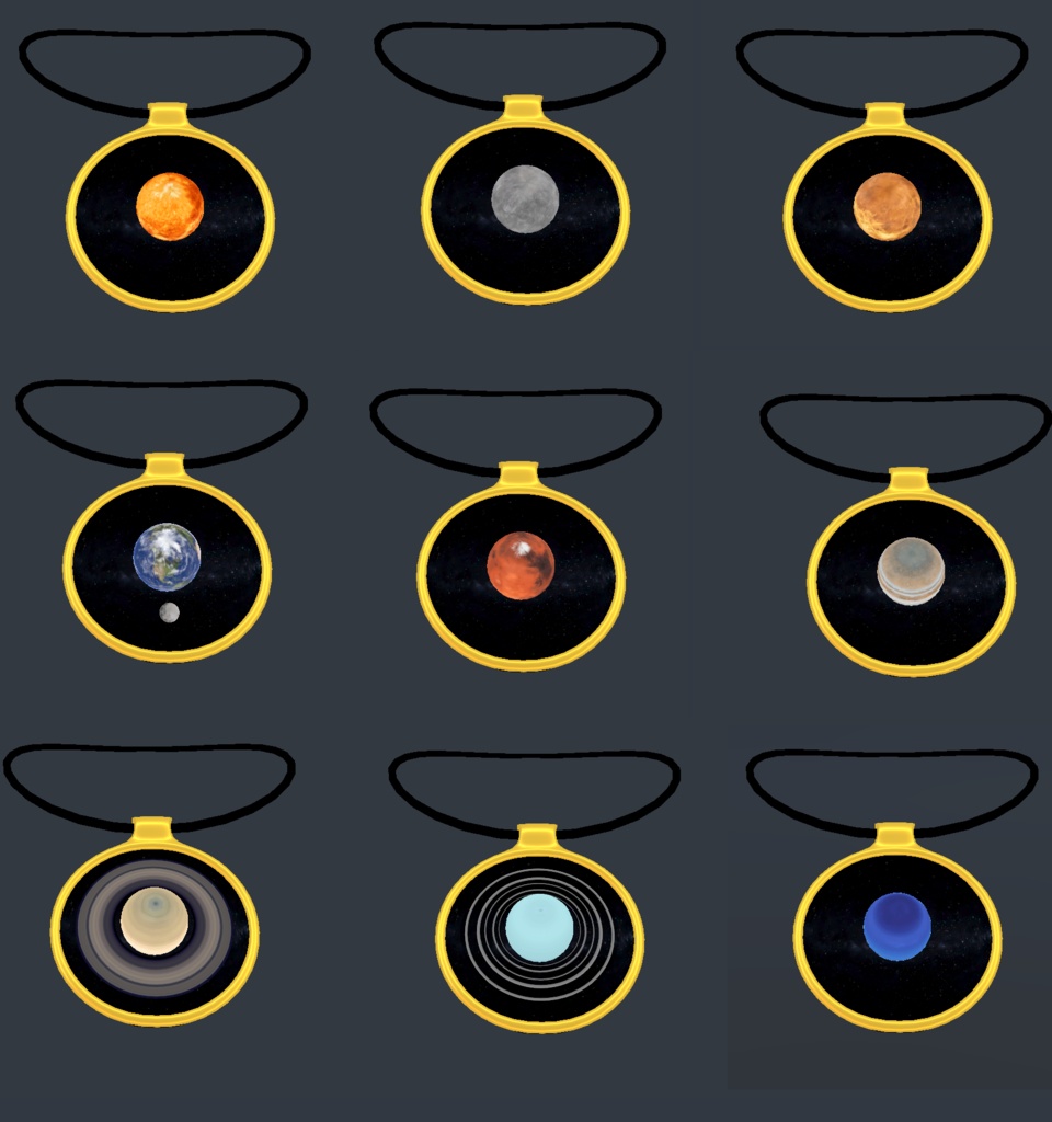 Solar System Necklace