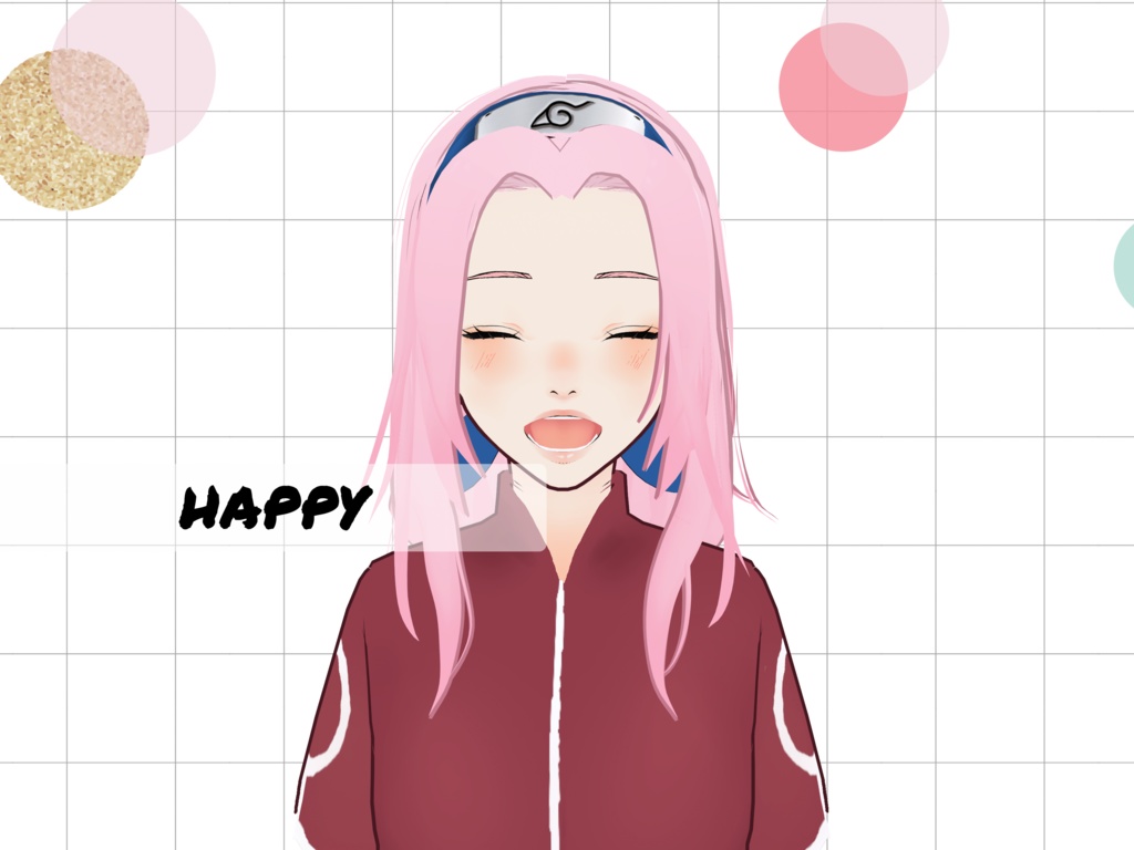 Sakura Haruno (12 years old) 3D model (Vroid)