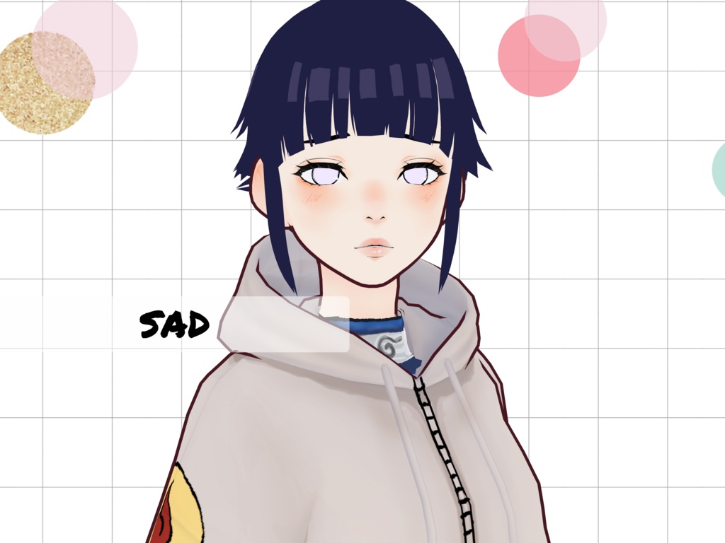 Hinata Hyūga (12 years old) Vroid model