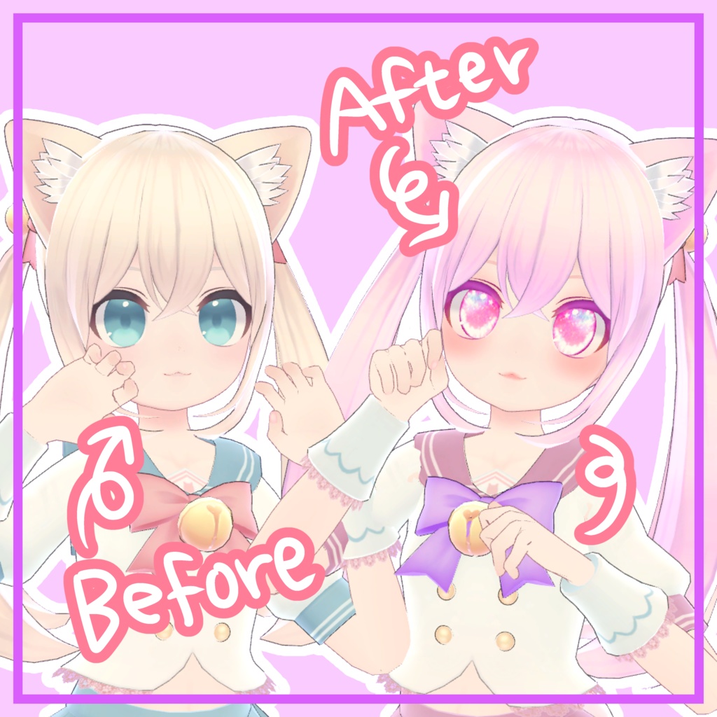 【Ramune&Karin&Rusk】 make up & kira kira eye texture 【こまどアバター用】