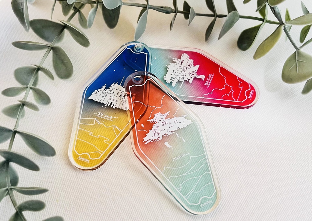 【頭割り6】トライヨラ モーテル風キーホルダー