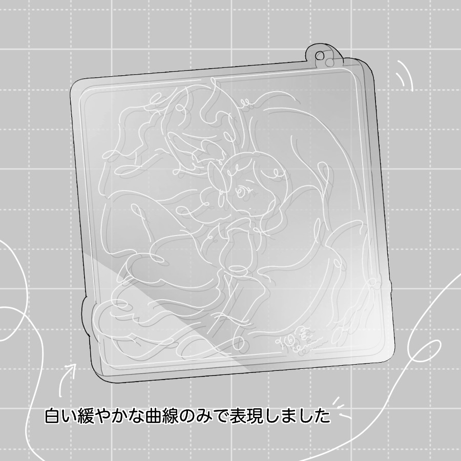 【頭割り7】アウラ♂・ララフェル♀ラインデザインアクキー