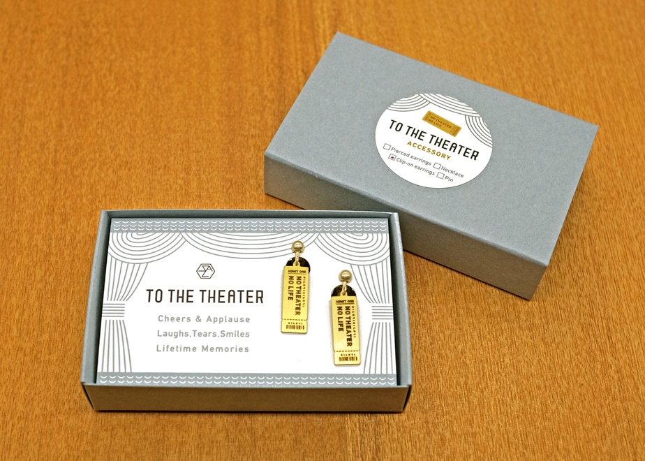 ”NO THEATER NO LIFE” チケット イヤリング