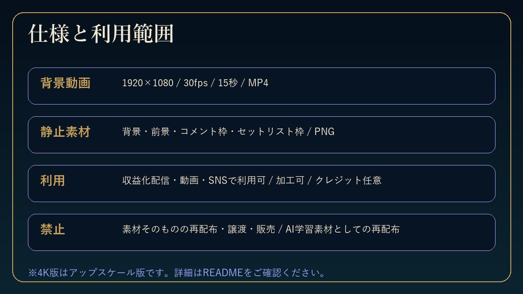 【4K・動く配信背景】雨夜の天文書斎|YouTube・Twitchコメント/歌リスト自動表示|OBS