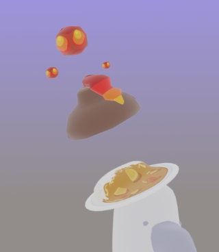 びっくり帽子・カレーライス