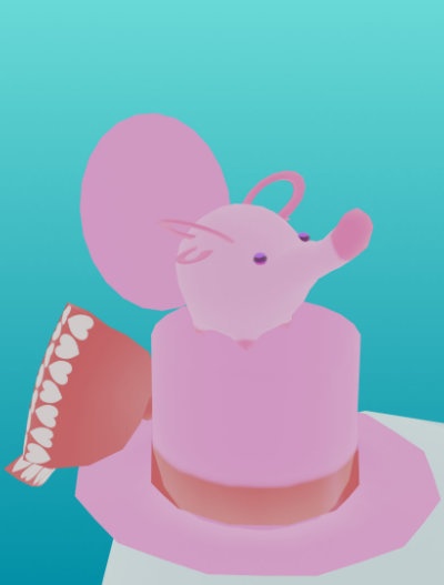 びっくり帽子・リボンハットピンク