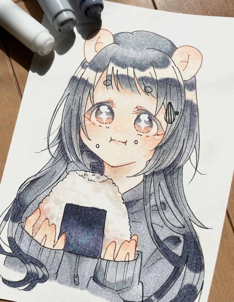 ハムスター擬人化ちゃん / コピック原画 / 一点物