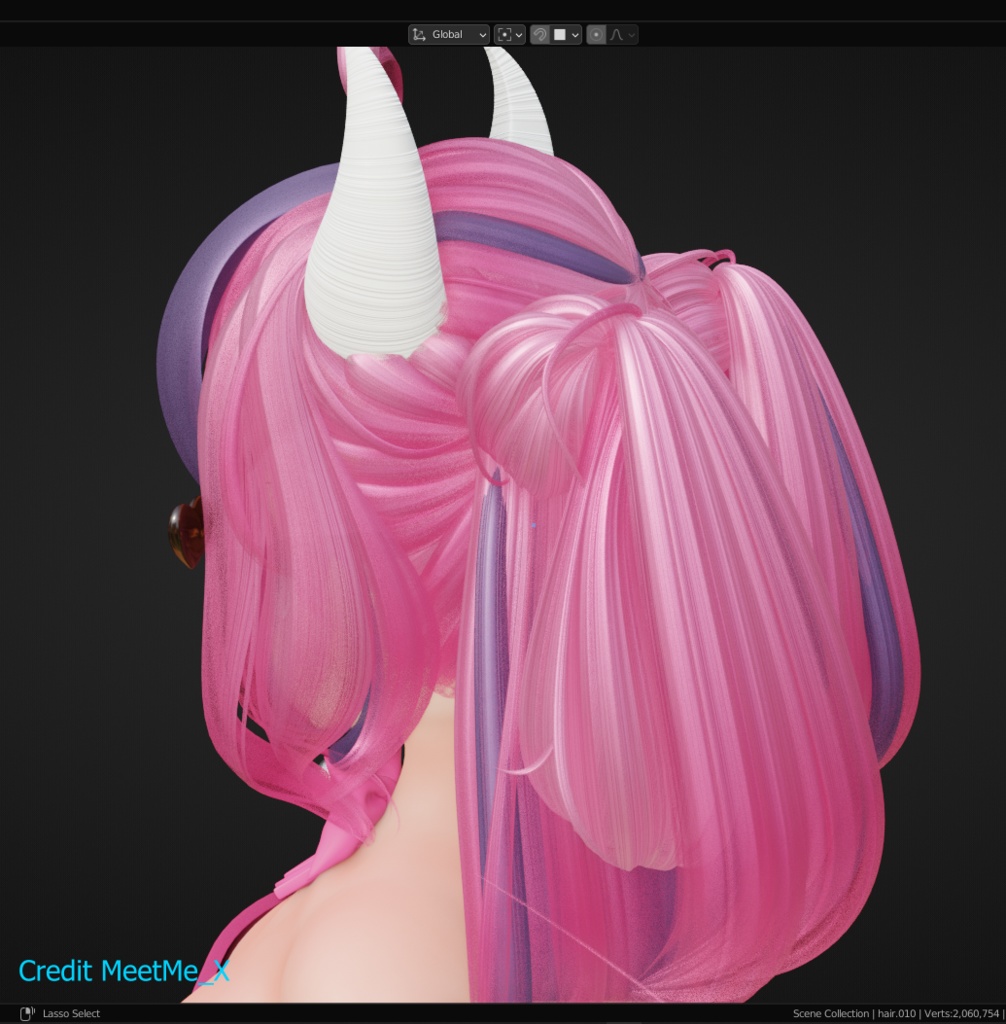 GloriaTheAnimator's Procedural Hair Shader