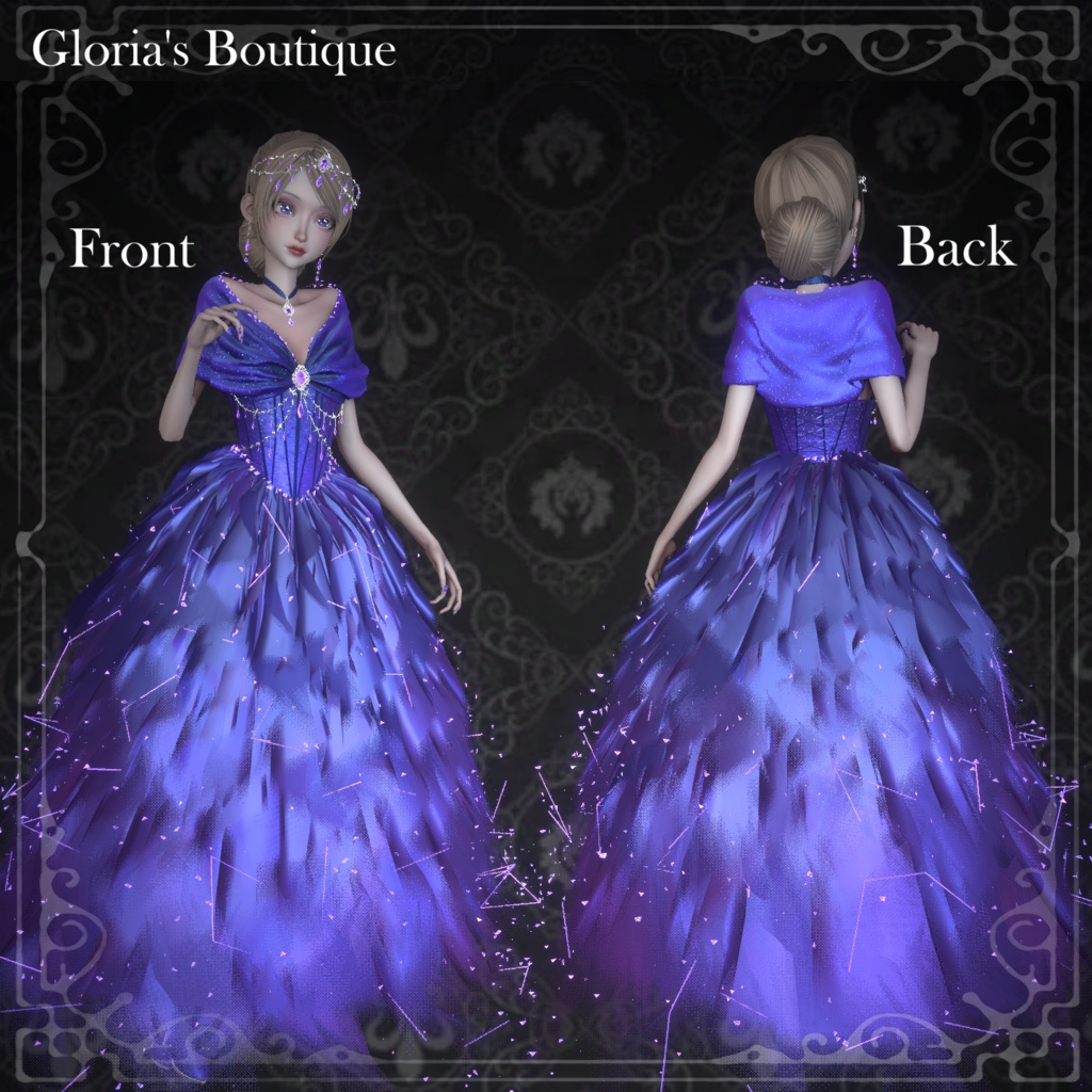 Star Night - Celestial Gown Dress for Vrchat