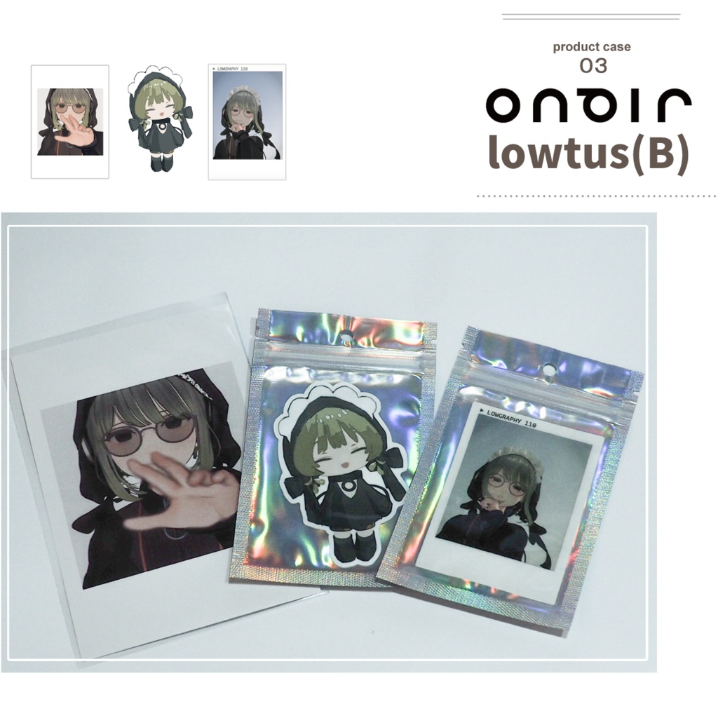 【グッズ】Lowtusステッカー/ポストカードセット