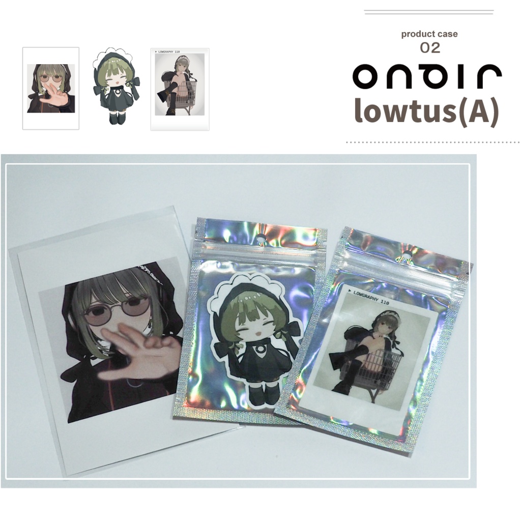 【グッズ】Lowtusステッカー/ポストカードセット