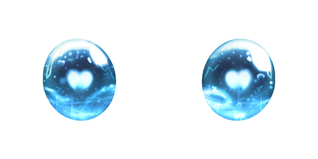 VRoid Heart Eyes Crystal Teal
