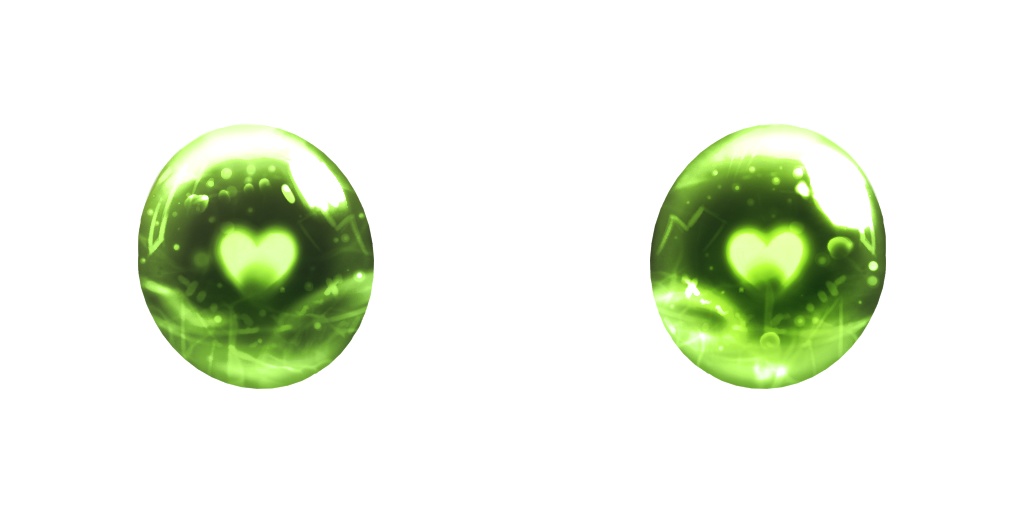 VRoid Heart Eyes Flower Green