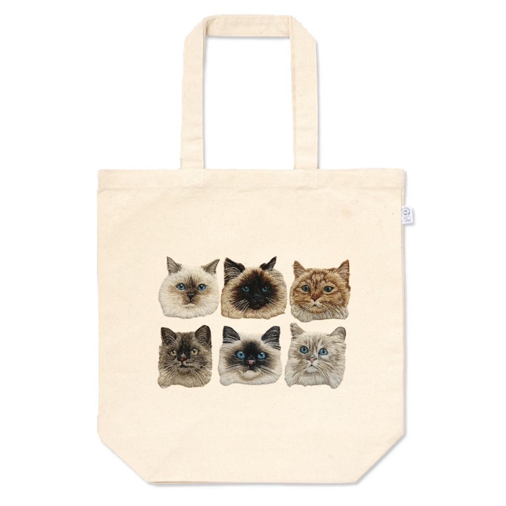 SOLIDNIC. 刺繍調 CAT TOTE