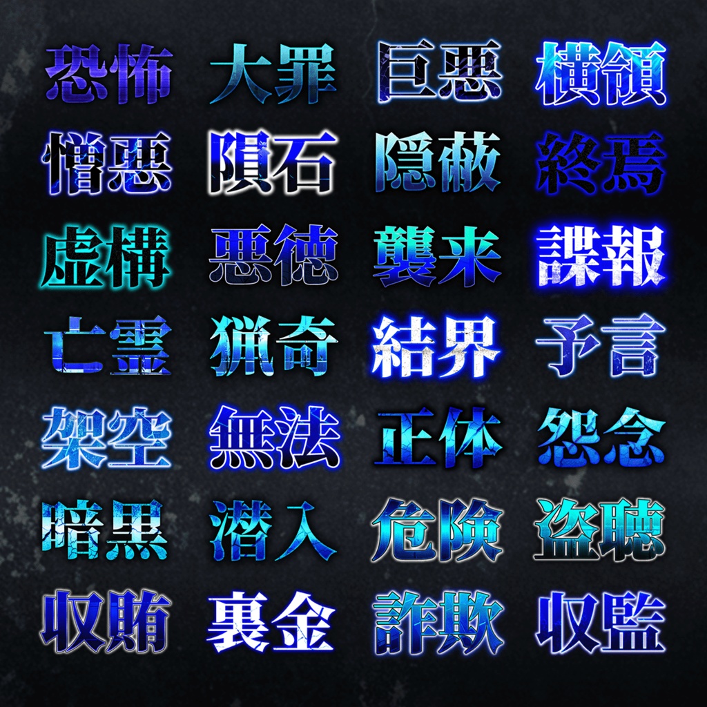 ホラー&ミステリー系 不気味なテキスト装飾プリセット420種類