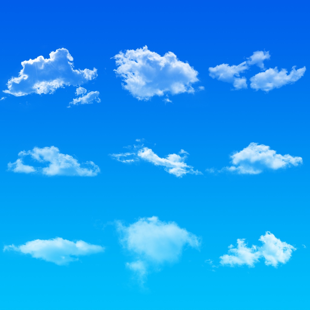 【Photoshopブラシ】雲ブラシ50種類〜高解像度〜