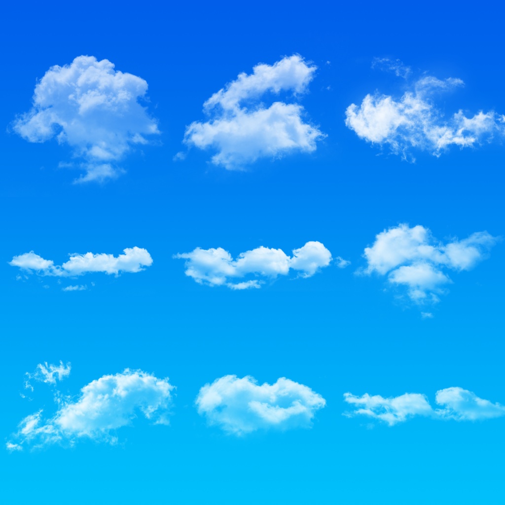 【Photoshopブラシ】雲ブラシ50種類〜高解像度〜
