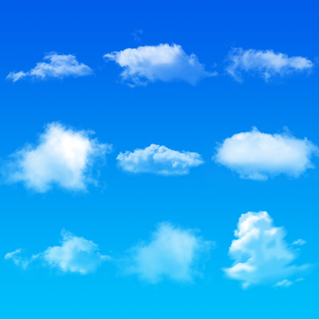【Photoshopブラシ】雲ブラシ50種類〜高解像度〜