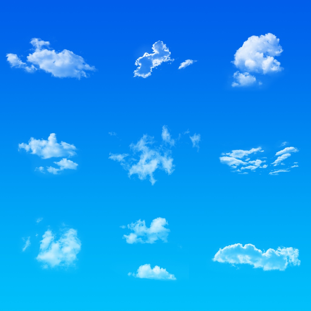 【Photoshopブラシ】雲ブラシ50種類〜高解像度〜