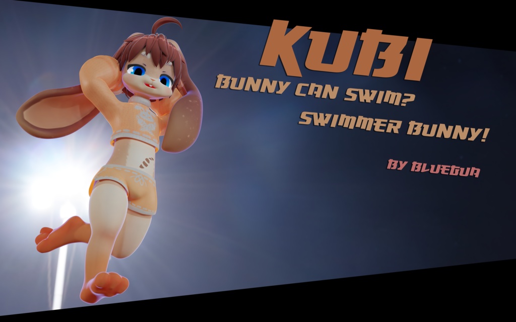 [BlueGuaShop] -3Dモデル-クビ-Kubi-Bunny can swim? Swimmer bunny! - bluegua - 2/8