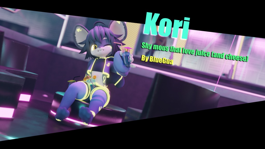 [BlueGuaShop] -3Dモデル-コリ-Kori-Shy mous that loves juice (and cheese) - bluegua - 2/8