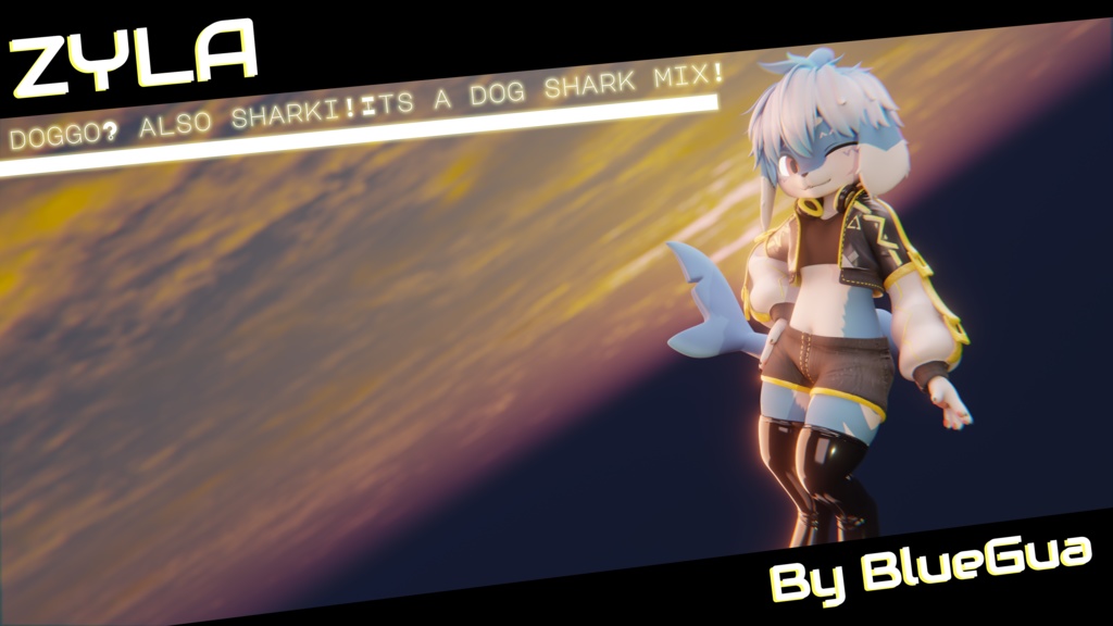 [BlueGuaShop] -3Dモデル-Zyla-Doggo?Also Sharki! A dog shark mix! - bluegua - 2/7