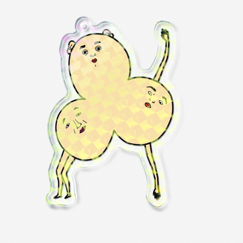 ぱんぱん☆おじさん Hologram Key Chain
