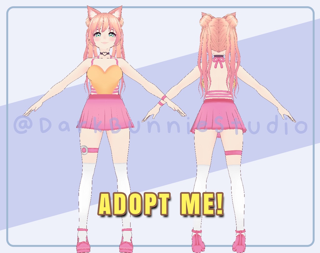 Premade 3D VTUBER Model Adoptable +52 BLENDSHAPES for iphone or ipad ( Arkit Tracking )