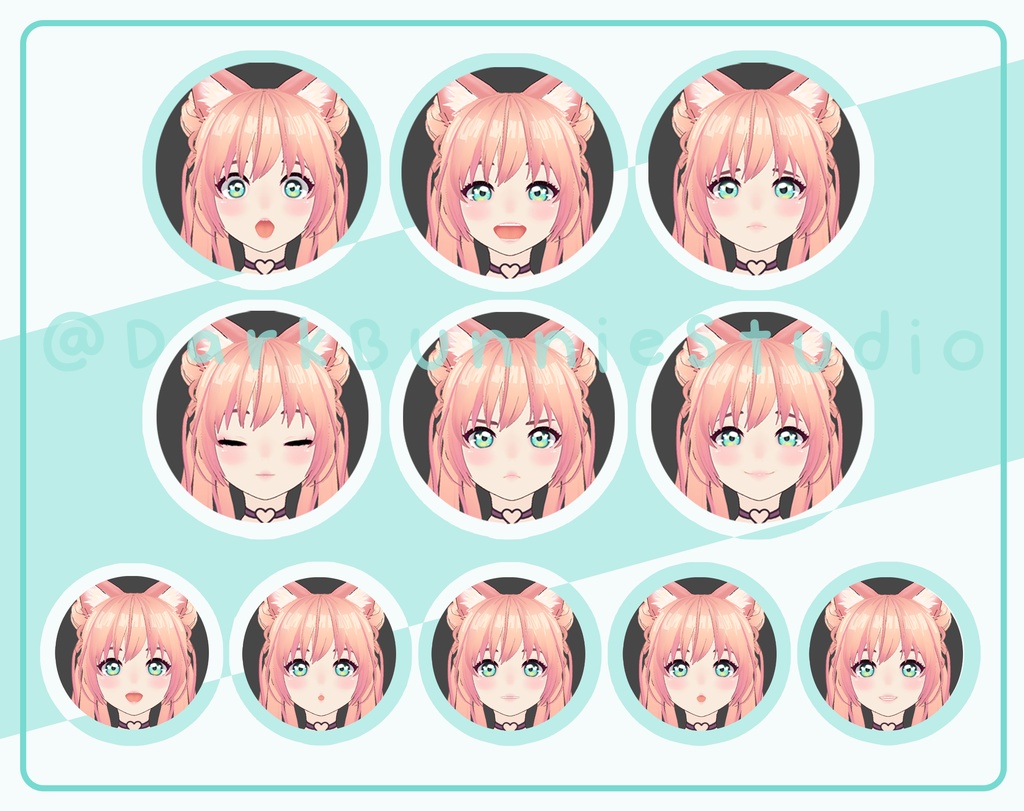 Premade 3D VTUBER Model Adoptable +52 BLENDSHAPES for iphone or ipad ( Arkit Tracking )