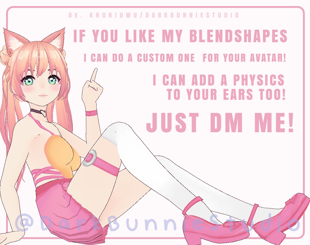 Premade 3D VTUBER Model Adoptable +52 BLENDSHAPES for iphone or ipad ( Arkit Tracking )