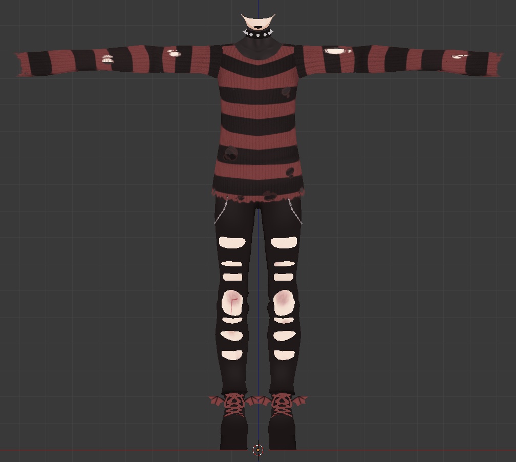 (VRChat) Emo/Grunge Outfit/ヴィジュアル系衣装