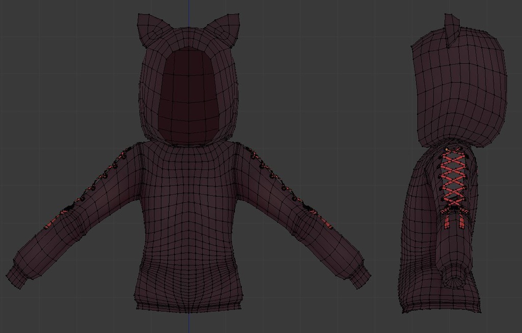 (VRChat) Bat Hoodie/コウモリパーカー