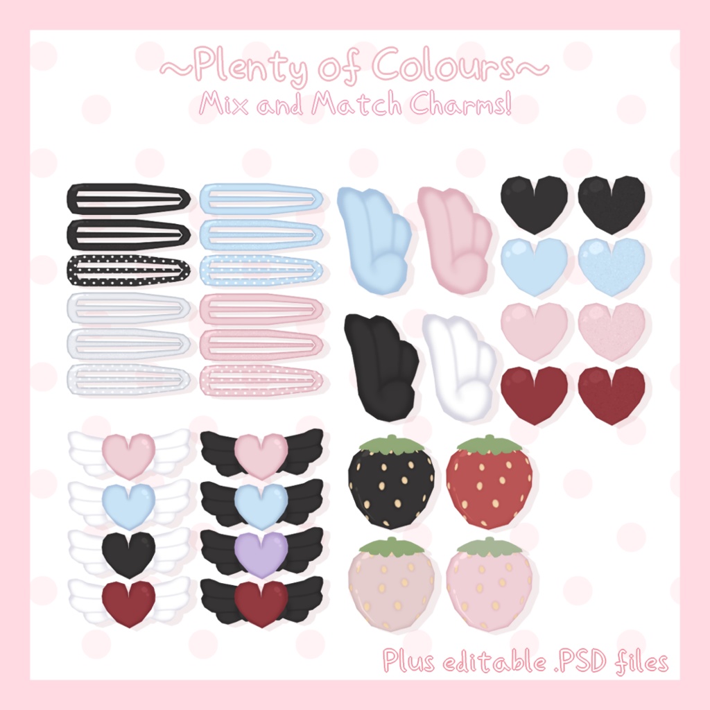 (FBX) Hairclips Pack/ヘアクリップパック