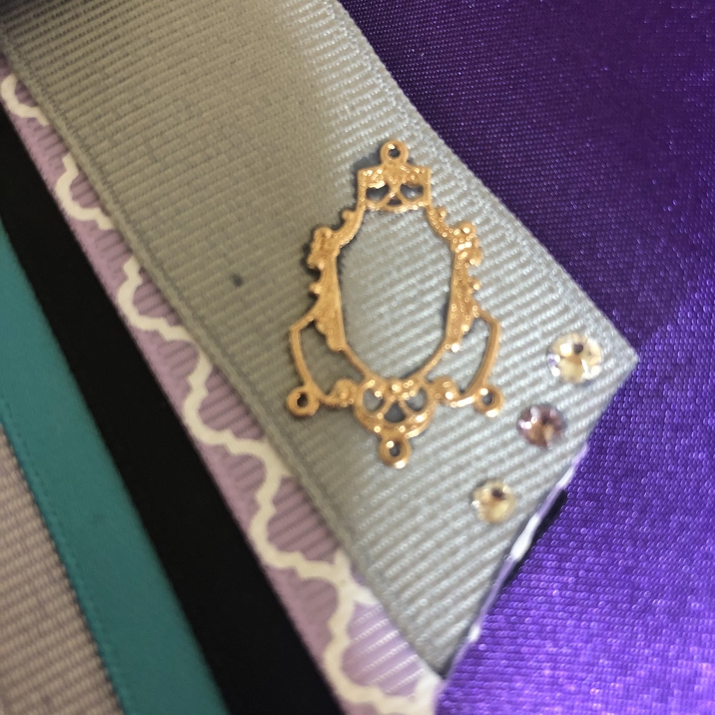 水色×紫×グレー ロゼット