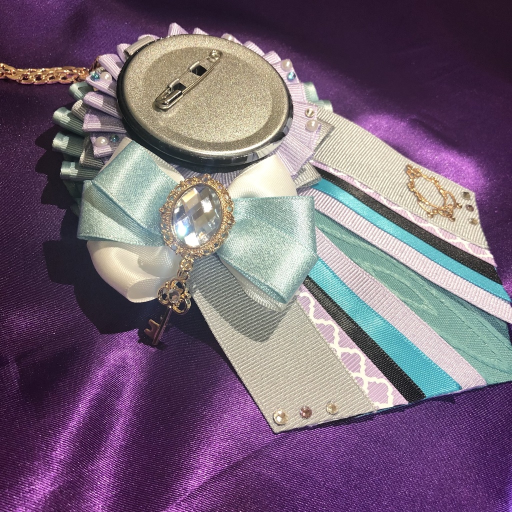 水色×紫×グレー ロゼット