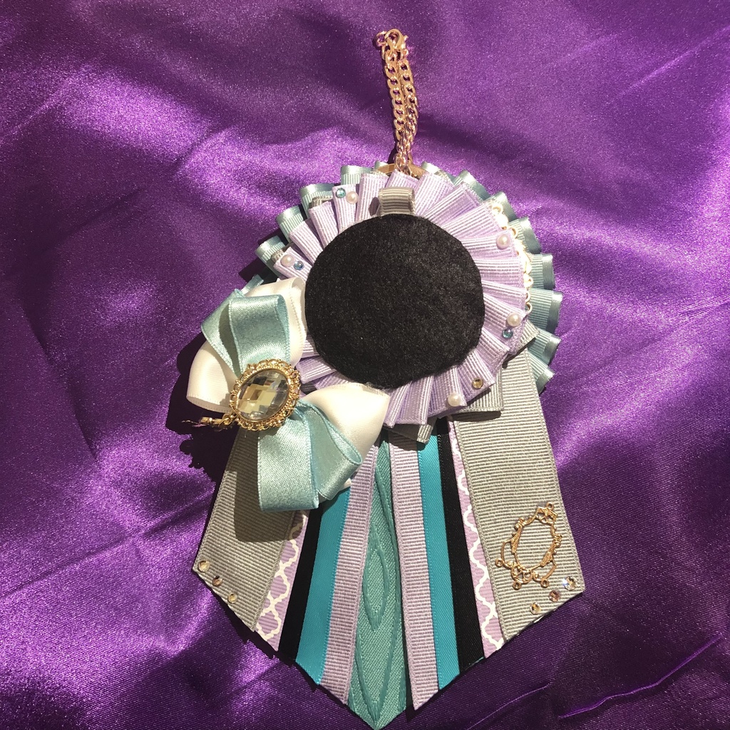 水色×紫×グレー ロゼット