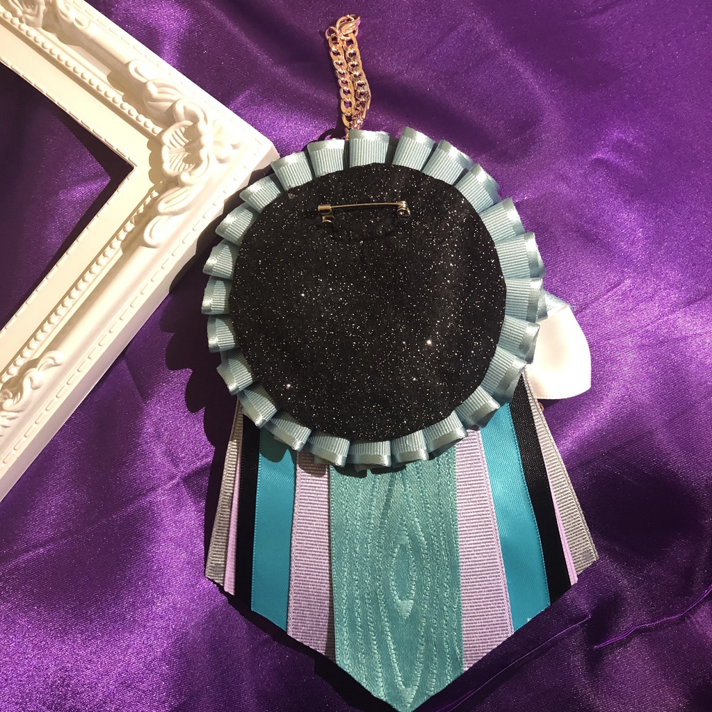 水色×紫×グレー ロゼット