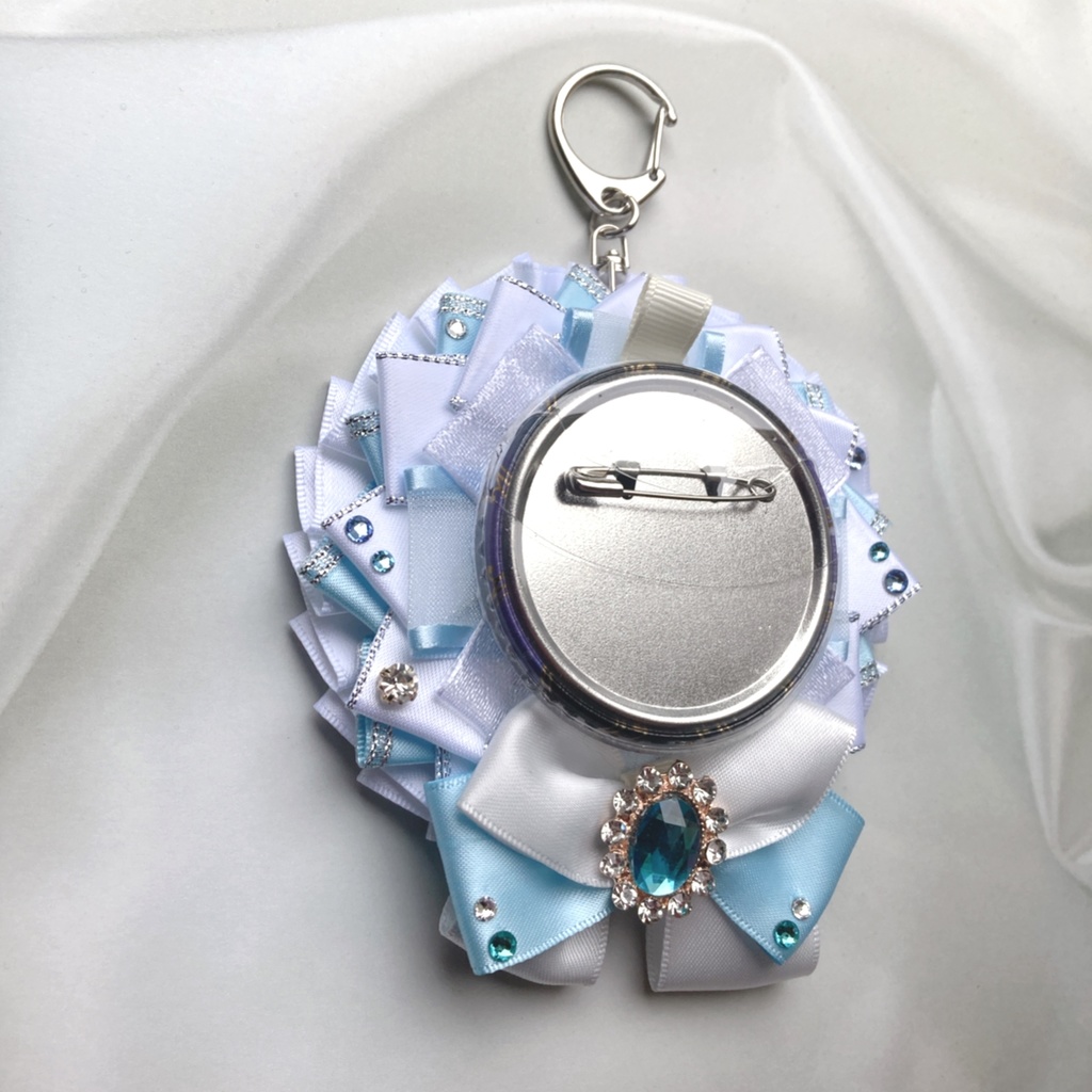 白×水色 ロゼット