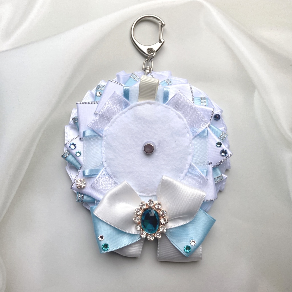 白×水色 ロゼット