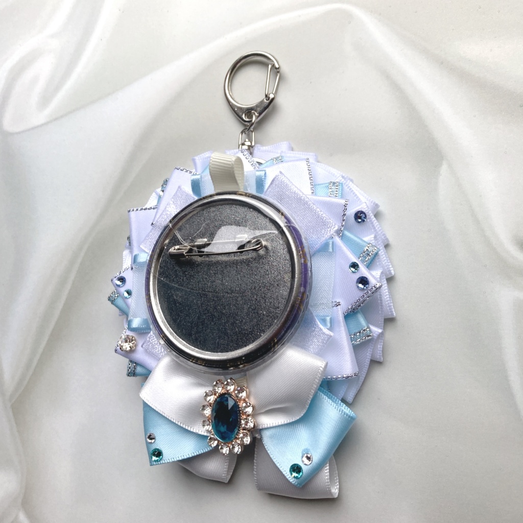 白×水色 ロゼット