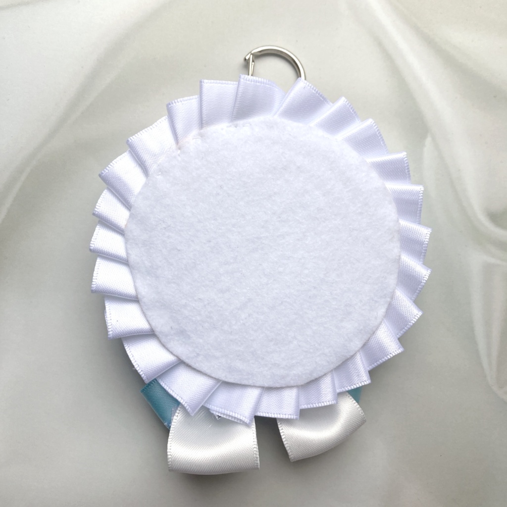 白×水色 ロゼット