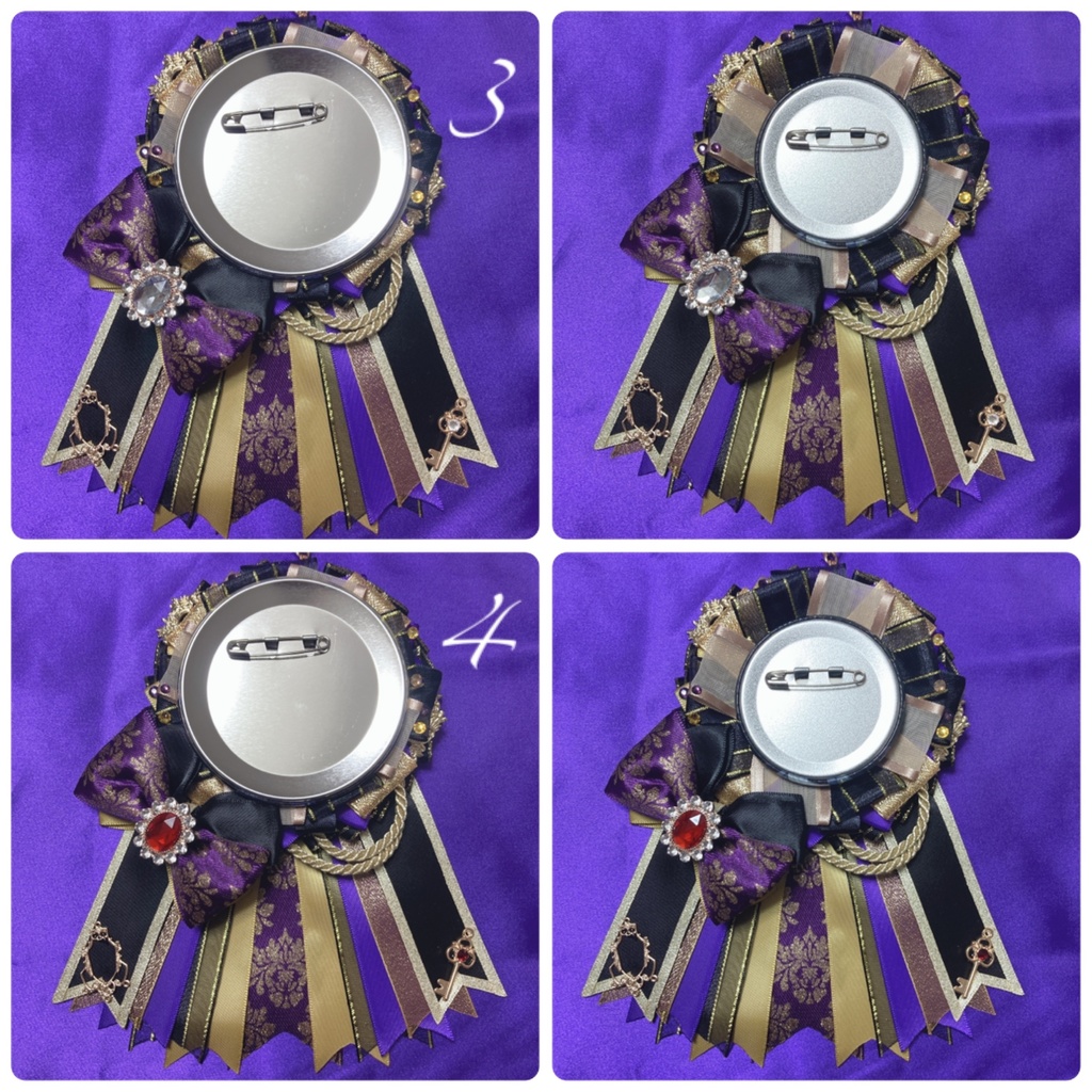 黒×紫×金 カスタムロゼット