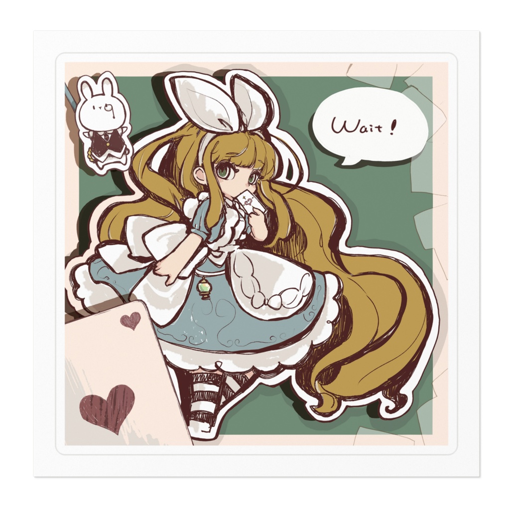 【Alice in Wonderland】ステッカー アリス