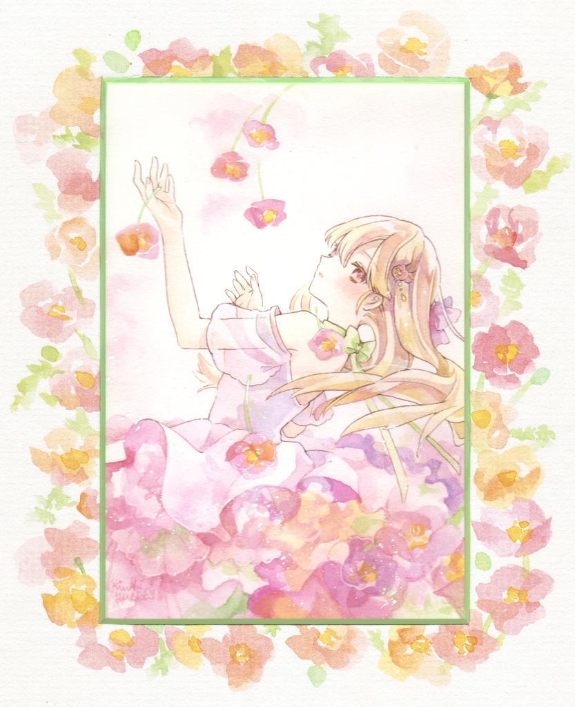 【水彩原画】春と恋の予感