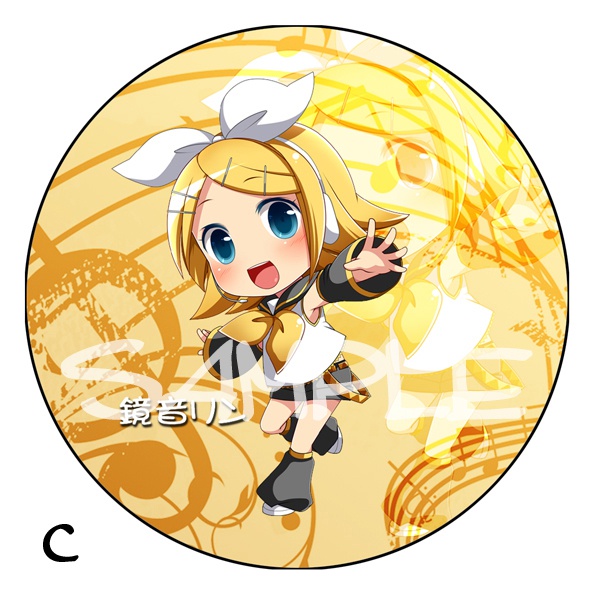 【ボカロ】デカ缶バッチ 鏡音リン 76ミリ 全5種