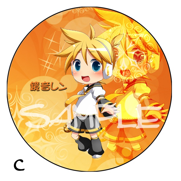 【ボカロ】デカ缶バッチ 鏡音レン 76mm 全5種