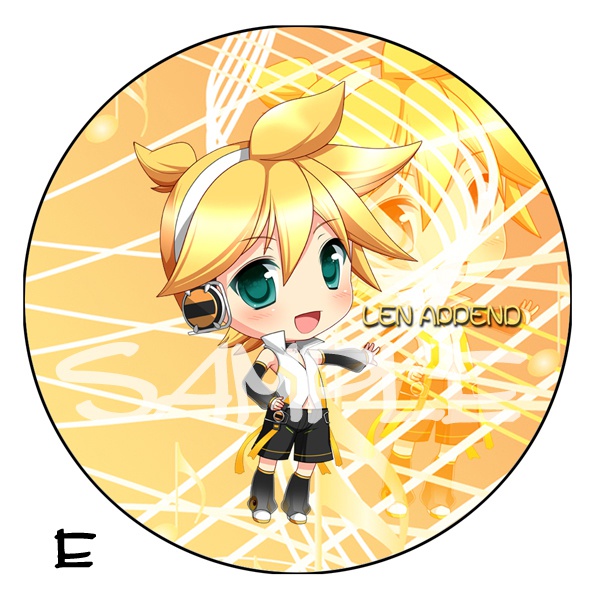 【ボカロ】デカ缶バッチ 鏡音レン 76mm 全5種