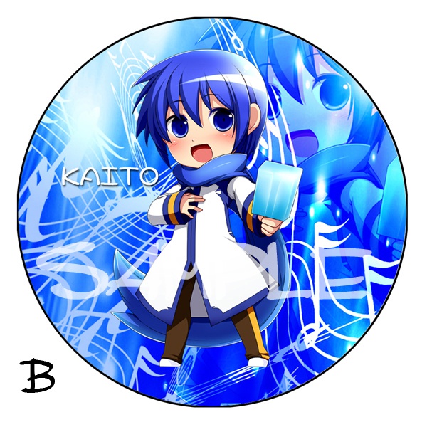 【ボカロ】デカ缶バッチ KAITO 76ミリ 全2種